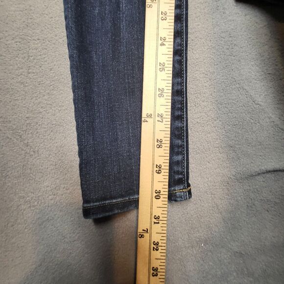 Gap 1969 Jeans Womens Size 25 Blue True Skinny Distressed Stretch Denim - Picture 7 of 12